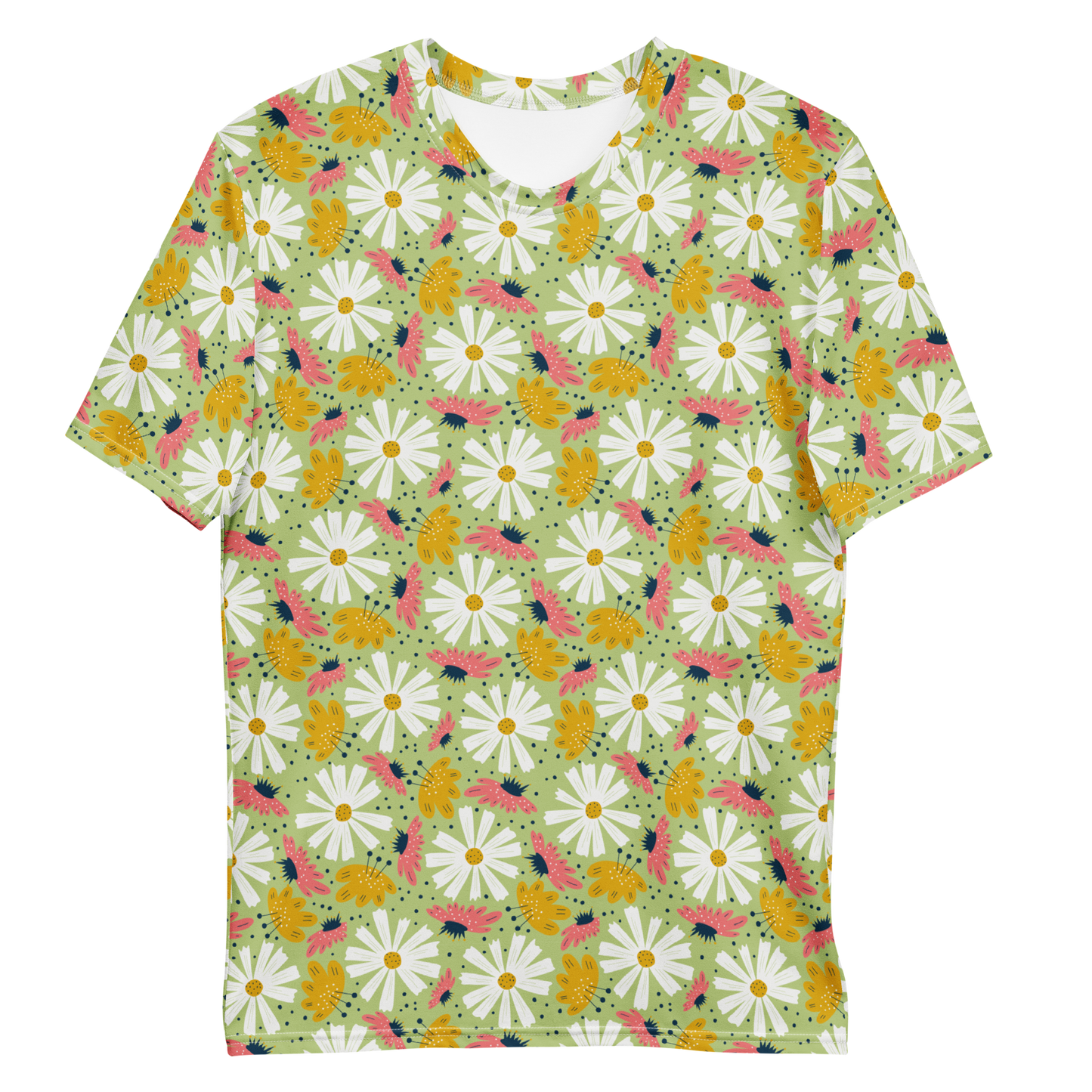 Scandinavian Spring Floral | Seamless Patterns | All-Over Print Men's Crew Neck T-Shirt - #4