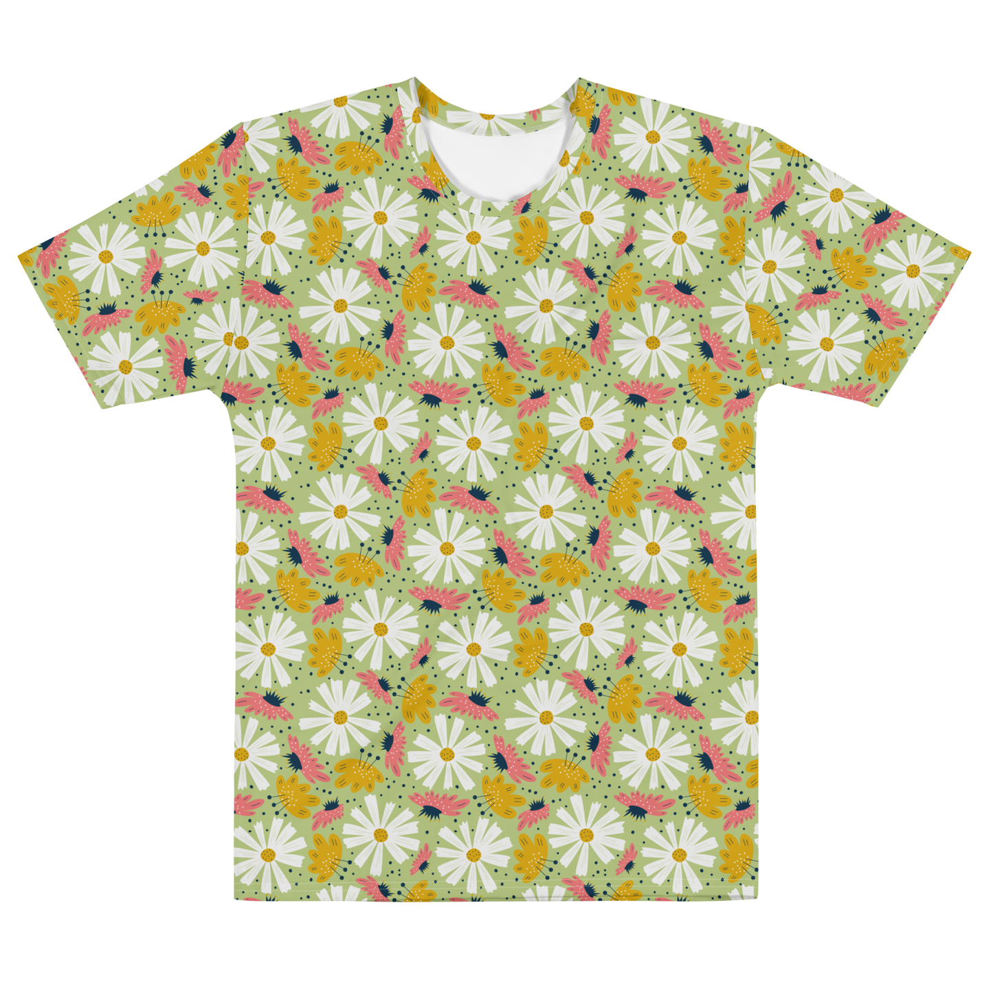 Scandinavian Spring Floral | Seamless Patterns | All-Over Print Men's Crew Neck T-Shirt - #4