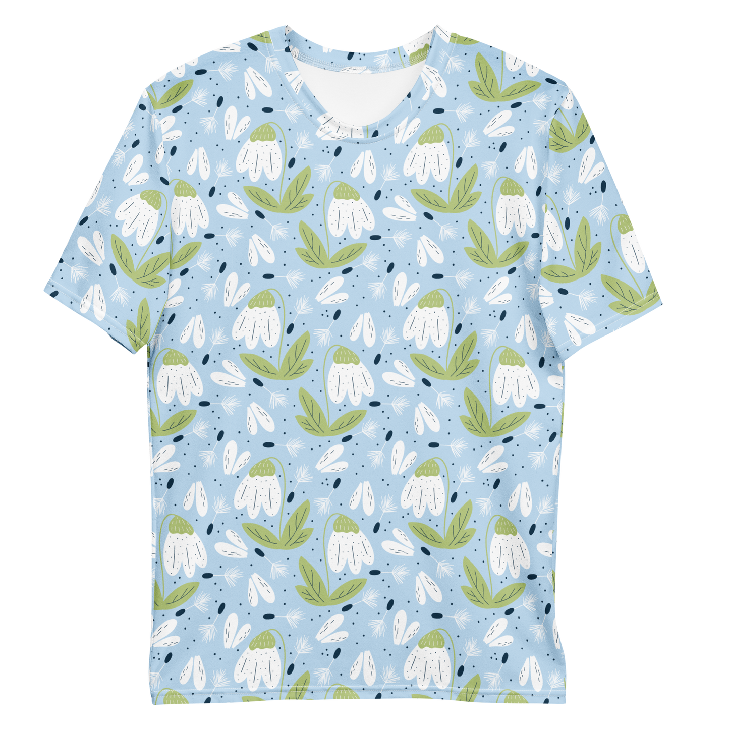 Scandinavian Spring Floral | Seamless Patterns | All-Over Print Men's Crew Neck T-Shirt - #3