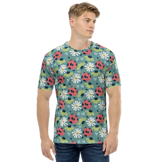 Scandinavian Spring Floral | Seamless Patterns | All-Over Print Men's Crew Neck T-Shirt - #2