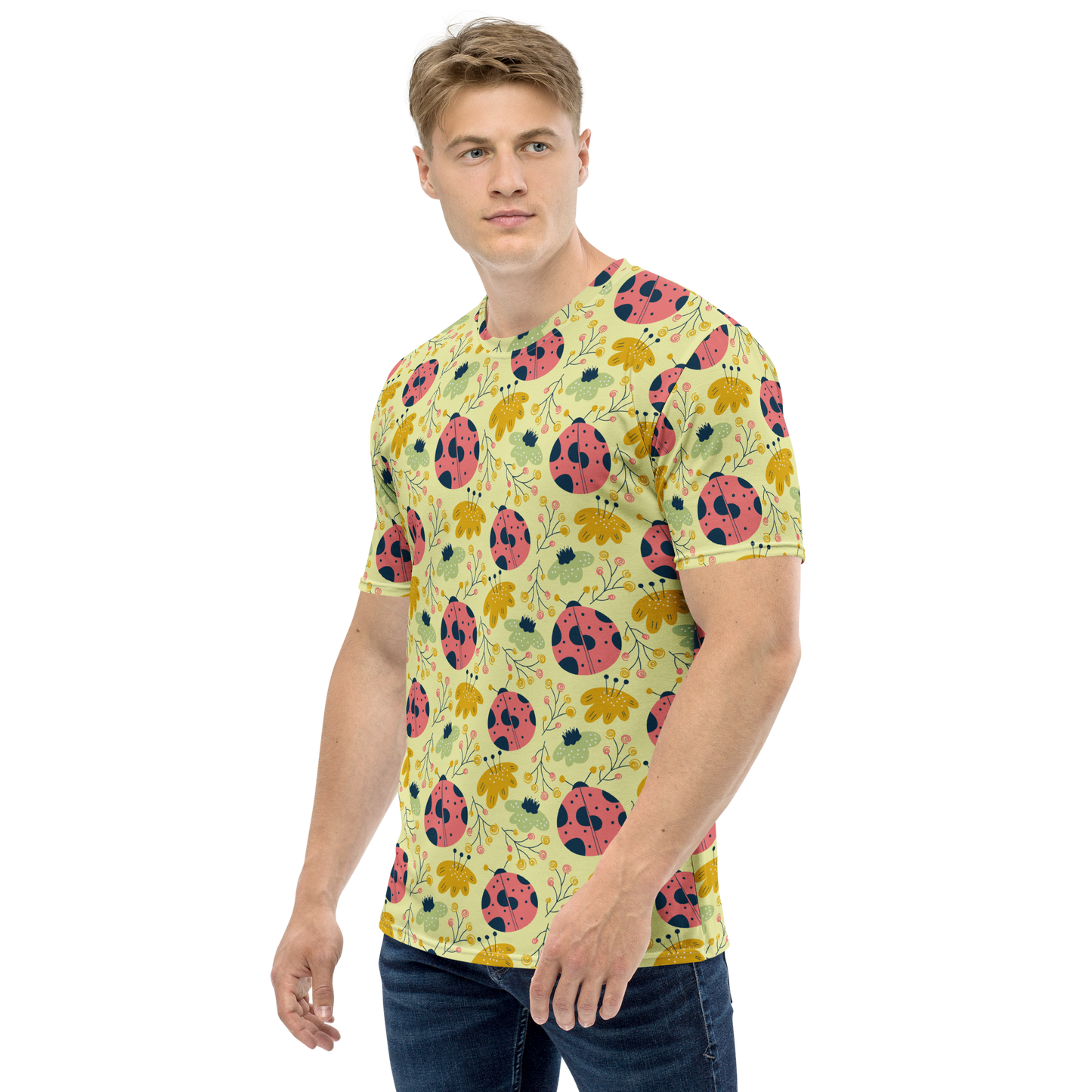 Scandinavian Spring Floral | Seamless Patterns | All-Over Print Men's Crew Neck T-Shirt - #9