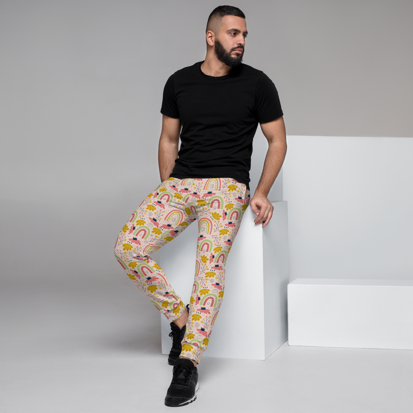 Scandinavian Spring Floral | Seamless Patterns | All-Over Print Men's Joggers - #7