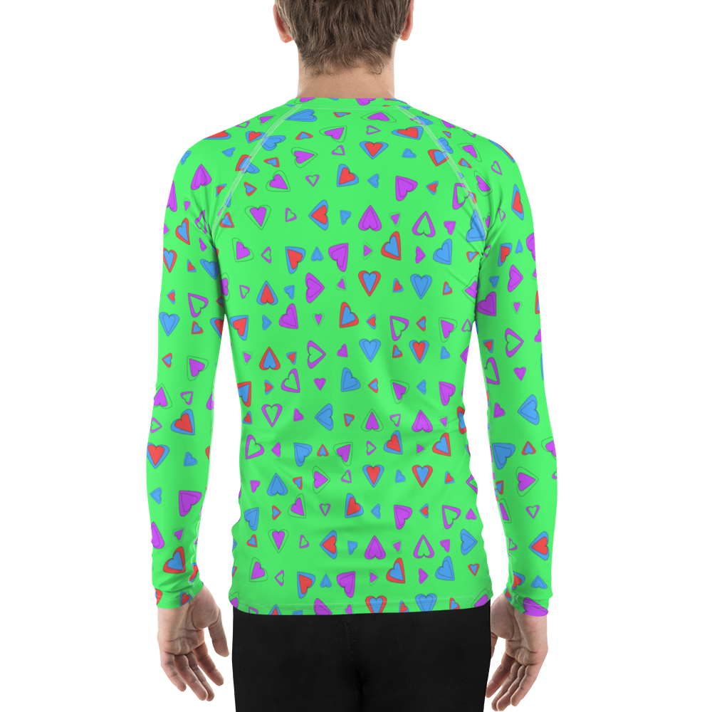 Rainbow Of Hearts | Batch 01 | Seamless Patterns | All-Over Print Men's Rash Guard - #7