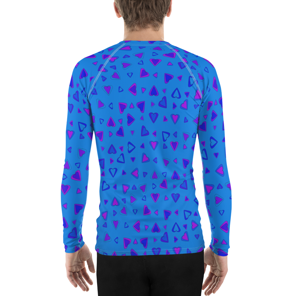 Rainbow Of Hearts | Batch 01 | Seamless Patterns | All-Over Print Men's Rash Guard - #10