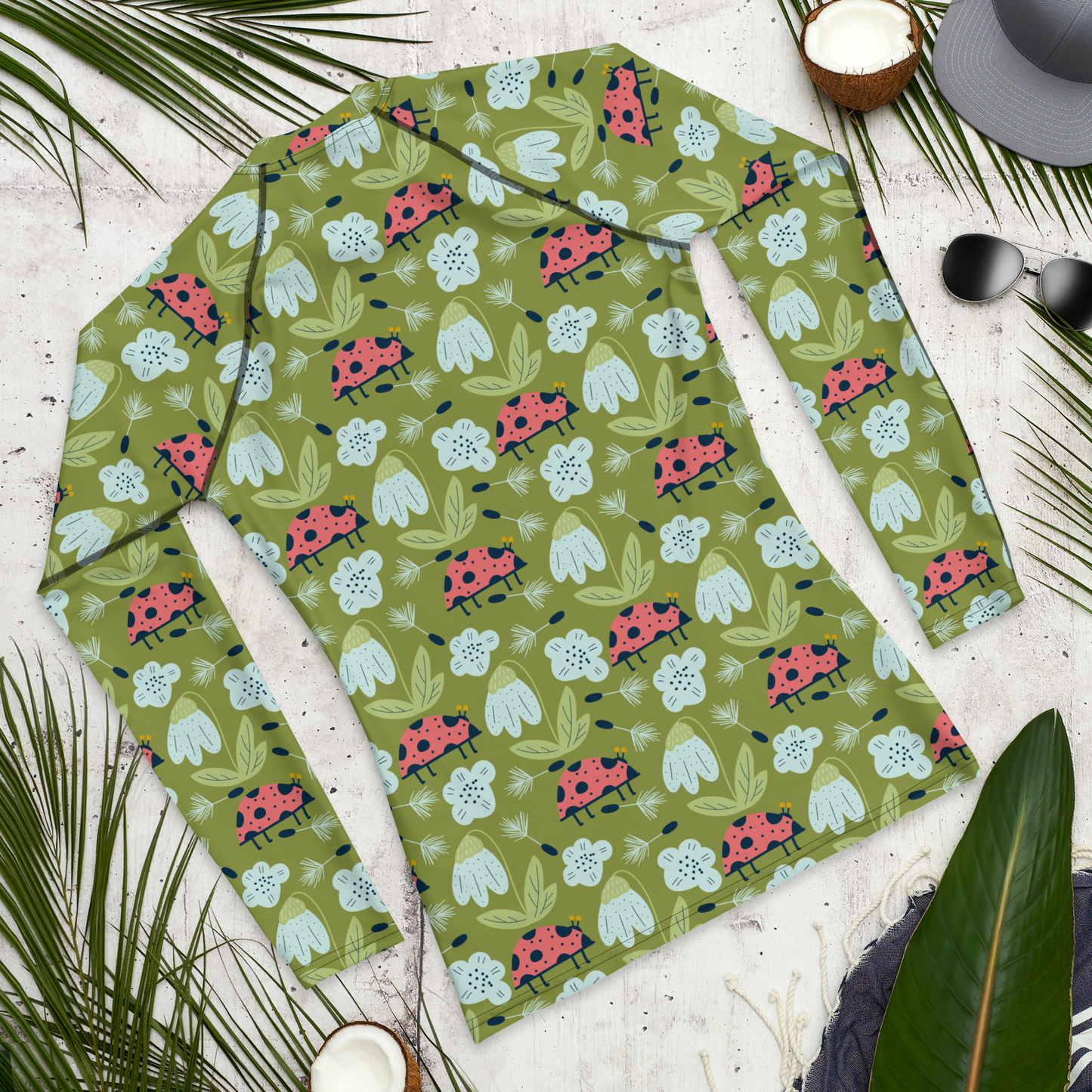 Scandinavian Spring Floral | Seamless Patterns | All-Over Print Men's Rash Guard - #5