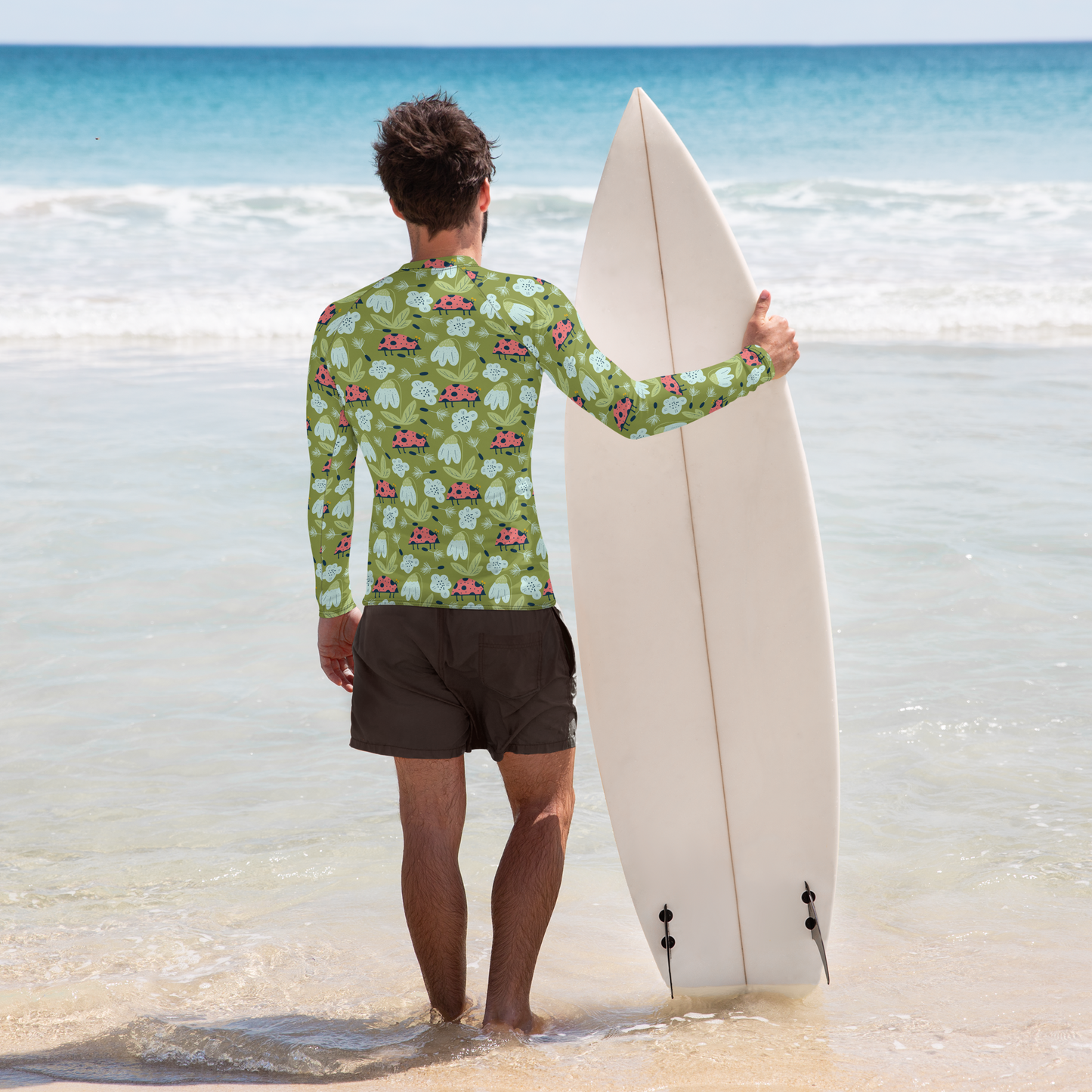 Scandinavian Spring Floral | Seamless Patterns | All-Over Print Men's Rash Guard - #5