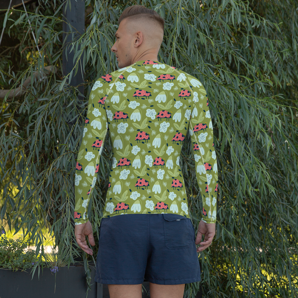 Scandinavian Spring Floral | Seamless Patterns | All-Over Print Men's Rash Guard - #5