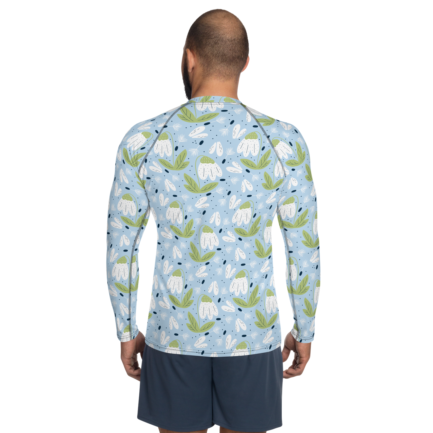 Scandinavian Spring Floral | Seamless Patterns | All-Over Print Men's Rash Guard - #3