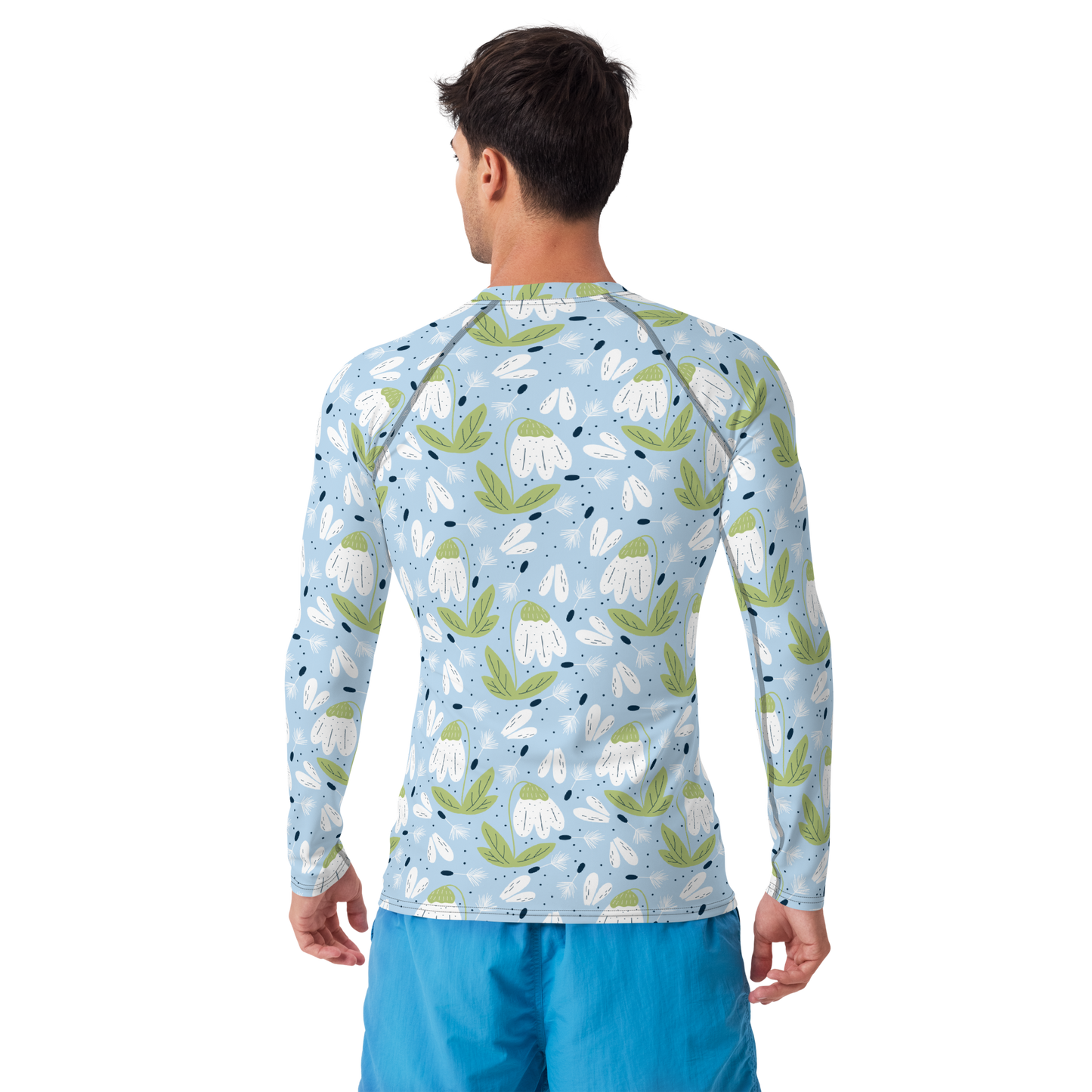 Scandinavian Spring Floral | Seamless Patterns | All-Over Print Men's Rash Guard - #3