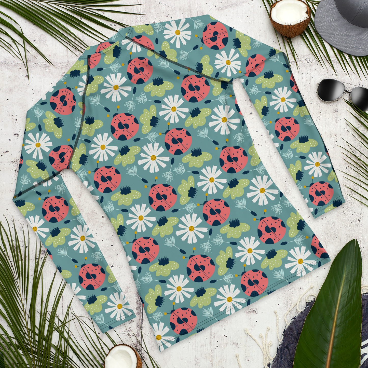 Scandinavian Spring Floral | Seamless Patterns | All-Over Print Men's Rash Guard - #2