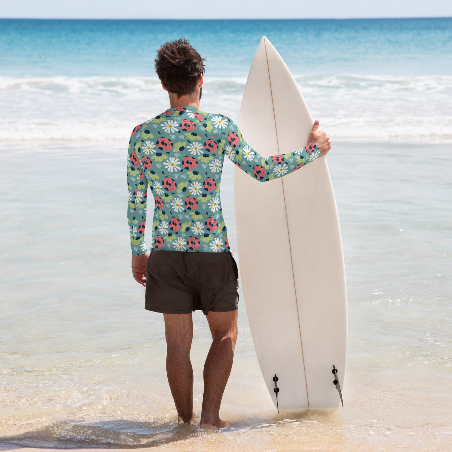 Scandinavian Spring Floral | Seamless Patterns | All-Over Print Men's Rash Guard - #2