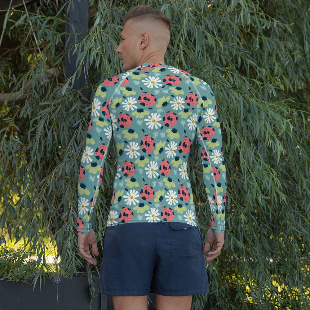 Scandinavian Spring Floral | Seamless Patterns | All-Over Print Men's Rash Guard - #2