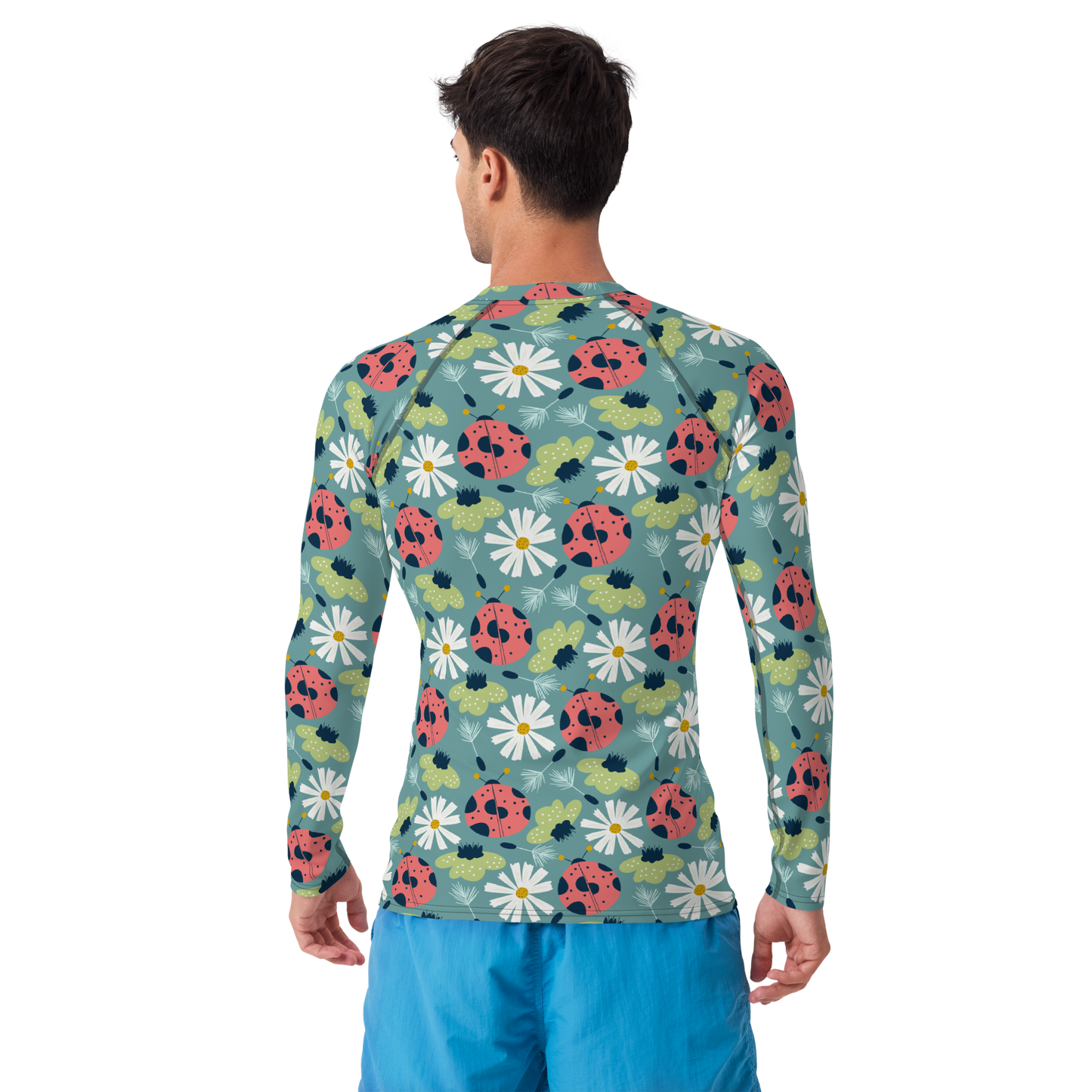 Scandinavian Spring Floral | Seamless Patterns | All-Over Print Men's Rash Guard - #2