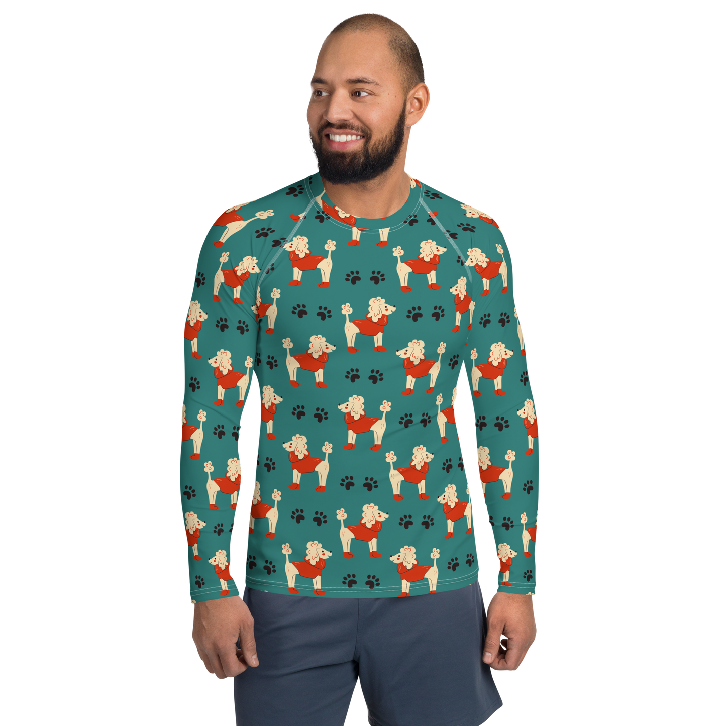 Cozy Dogs | Seamless Patterns | All-Over Print Men's Rash Guard - #1