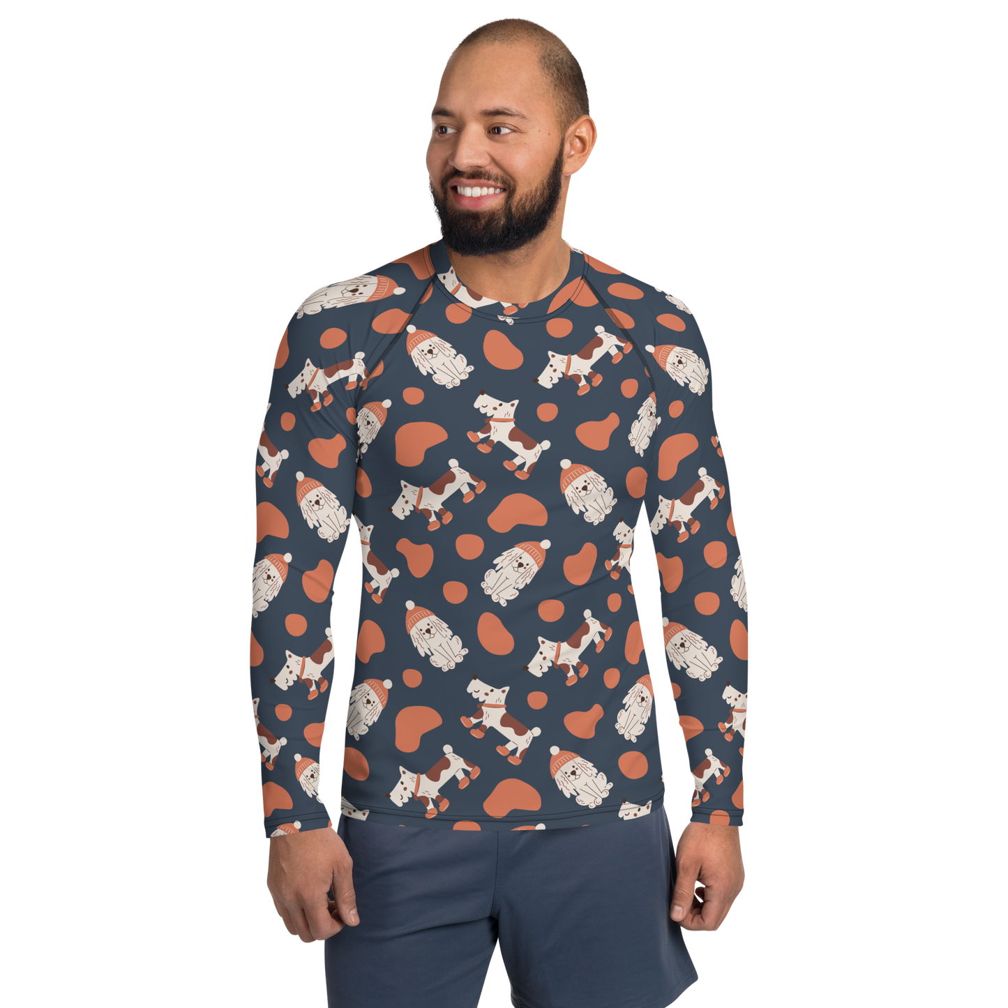 Cozy Dogs | Seamless Patterns | All-Over Print Men's Rash Guard - #5