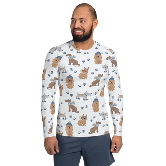 Cozy Dogs | Seamless Patterns | All-Over Print Men's Rash Guard - #7