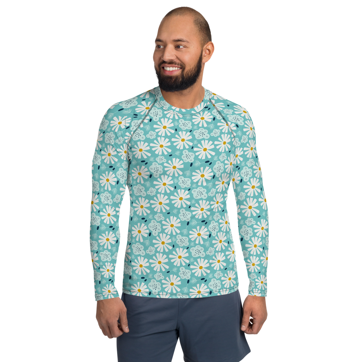 Scandinavian Spring Floral | Seamless Patterns | All-Over Print Men's Rash Guard - #10