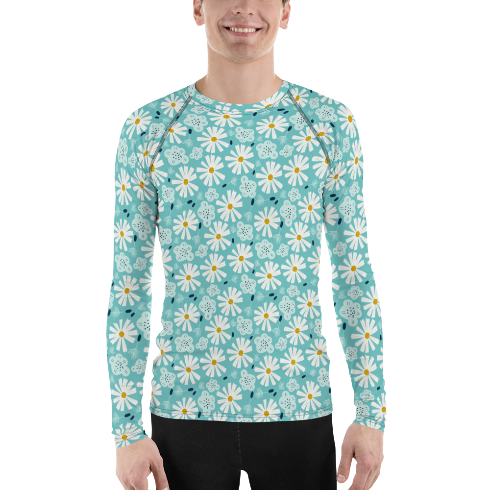 Scandinavian Spring Floral | Seamless Patterns | All-Over Print Men's Rash Guard - #10