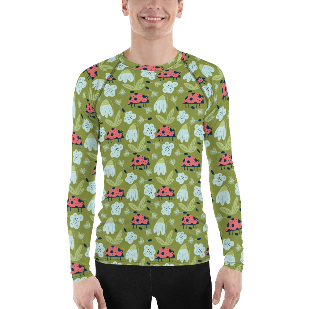 Scandinavian Spring Floral | Seamless Patterns | All-Over Print Men's Rash Guard - #5