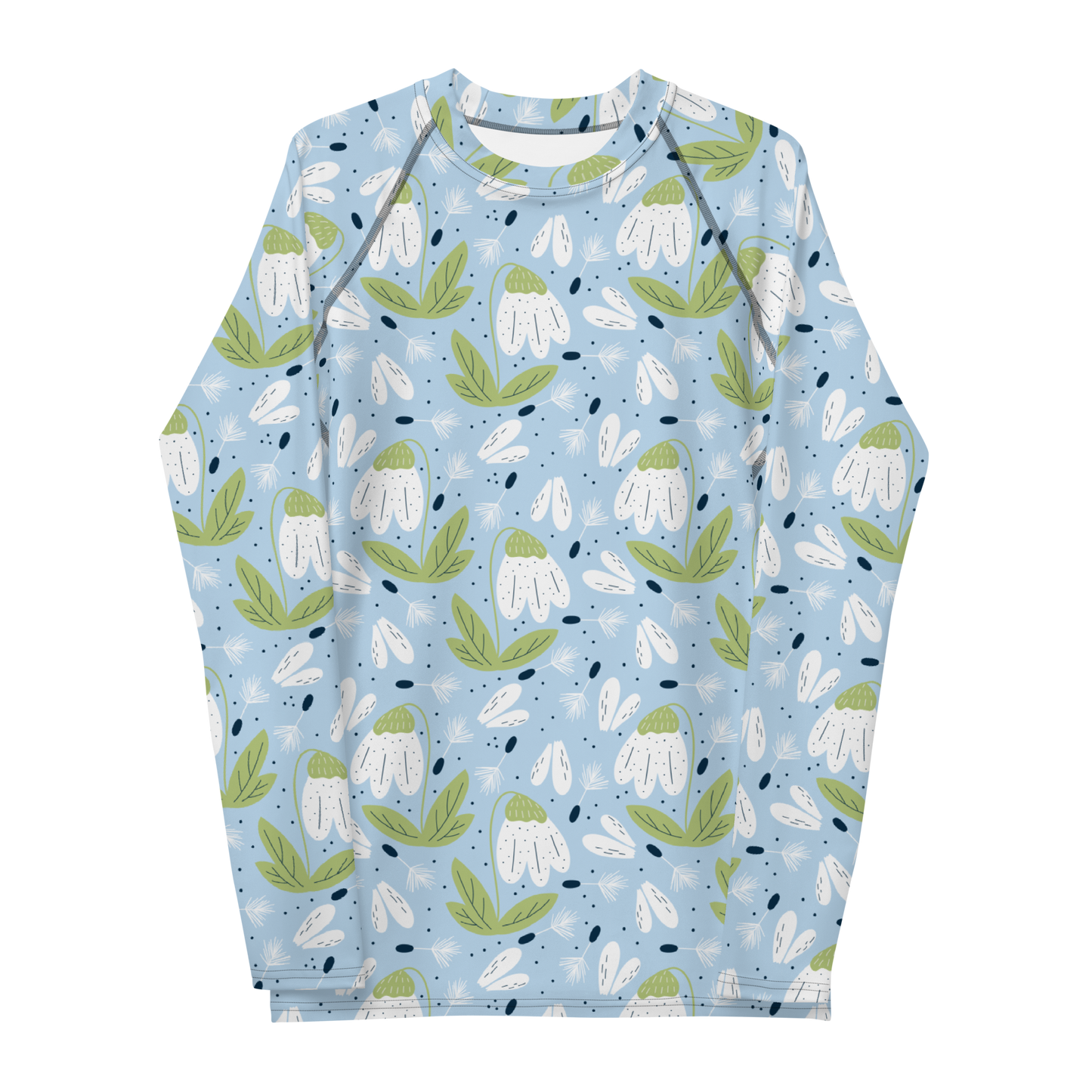 Scandinavian Spring Floral | Seamless Patterns | All-Over Print Men's Rash Guard - #3