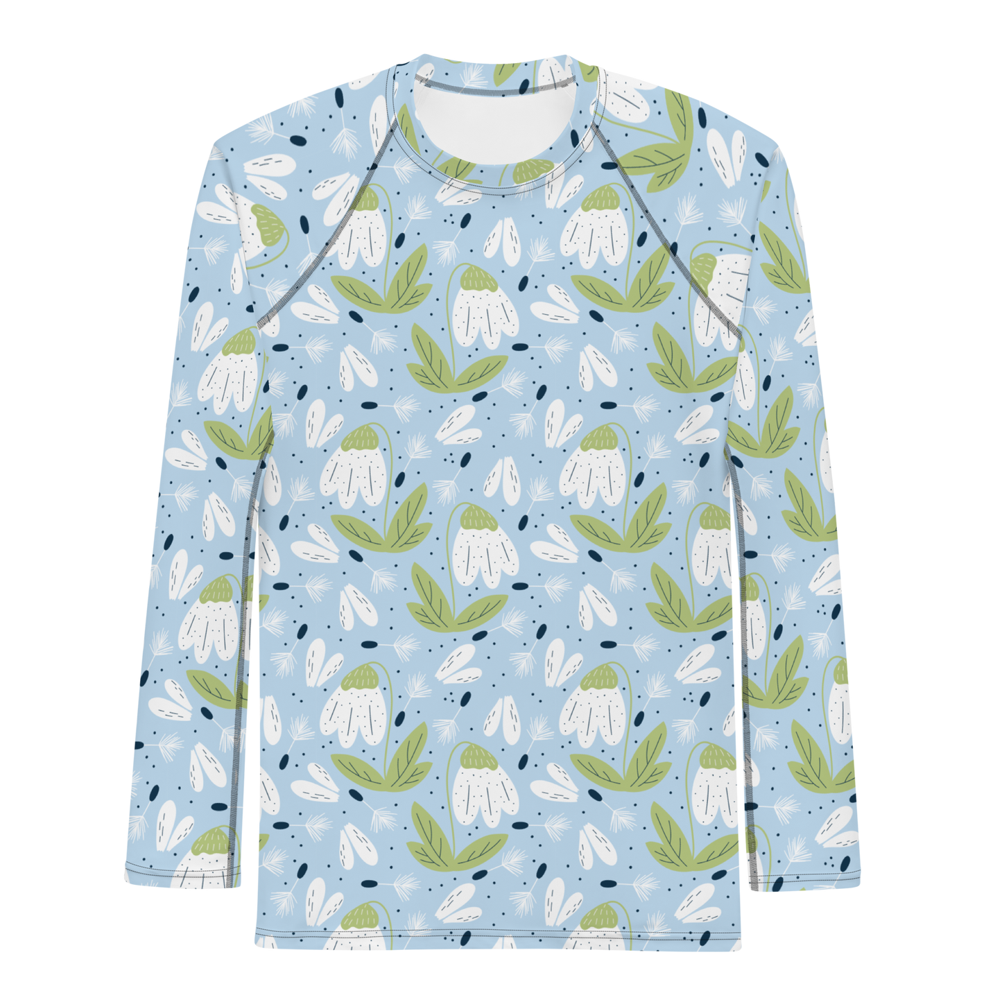 Scandinavian Spring Floral | Seamless Patterns | All-Over Print Men's Rash Guard - #3