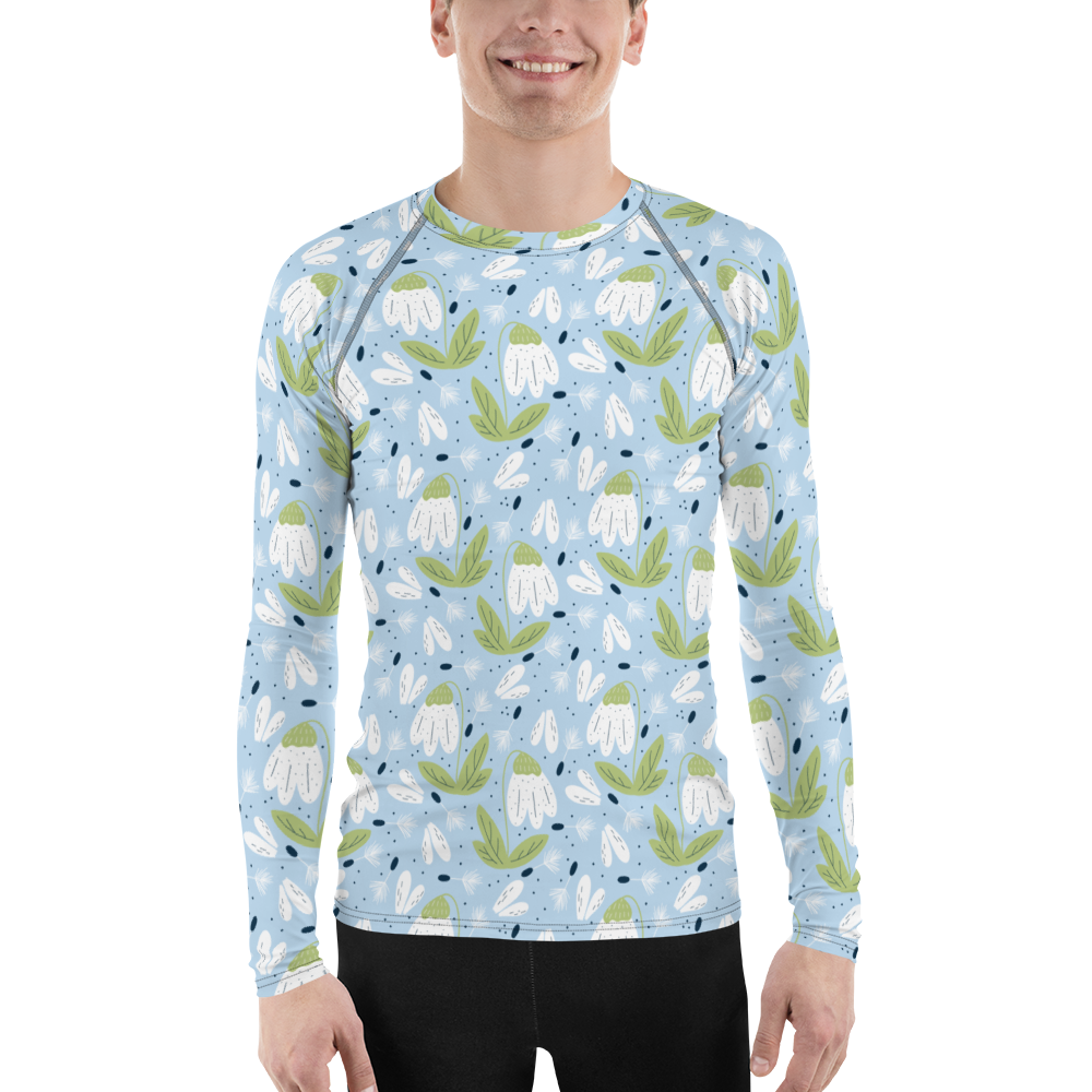 Scandinavian Spring Floral | Seamless Patterns | All-Over Print Men's Rash Guard - #3