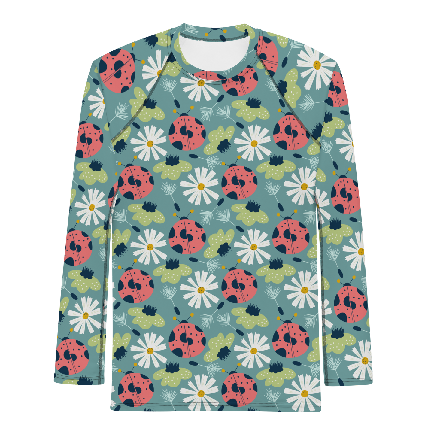 Scandinavian Spring Floral | Seamless Patterns | All-Over Print Men's Rash Guard - #2