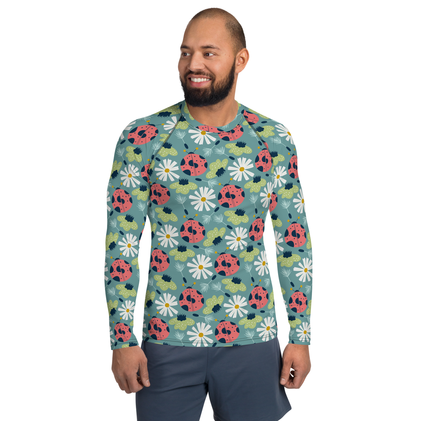 Scandinavian Spring Floral | Seamless Patterns | All-Over Print Men's Rash Guard - #2