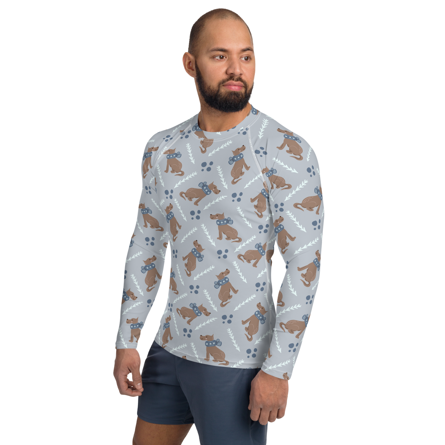 Cozy Dogs | Seamless Patterns | All-Over Print Men's Rash Guard - #4