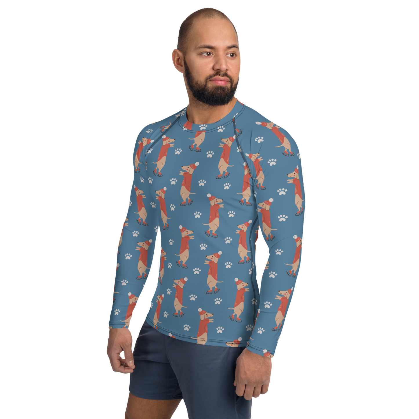 Cozy Dogs | Seamless Patterns | All-Over Print Men's Rash Guard - #6