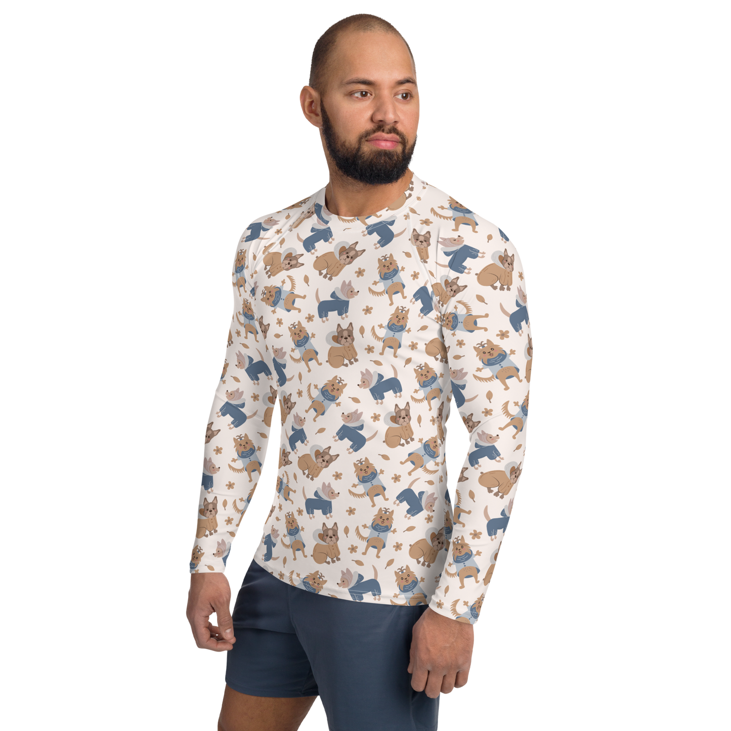 Cozy Dogs | Seamless Patterns | All-Over Print Men's Rash Guard - #8