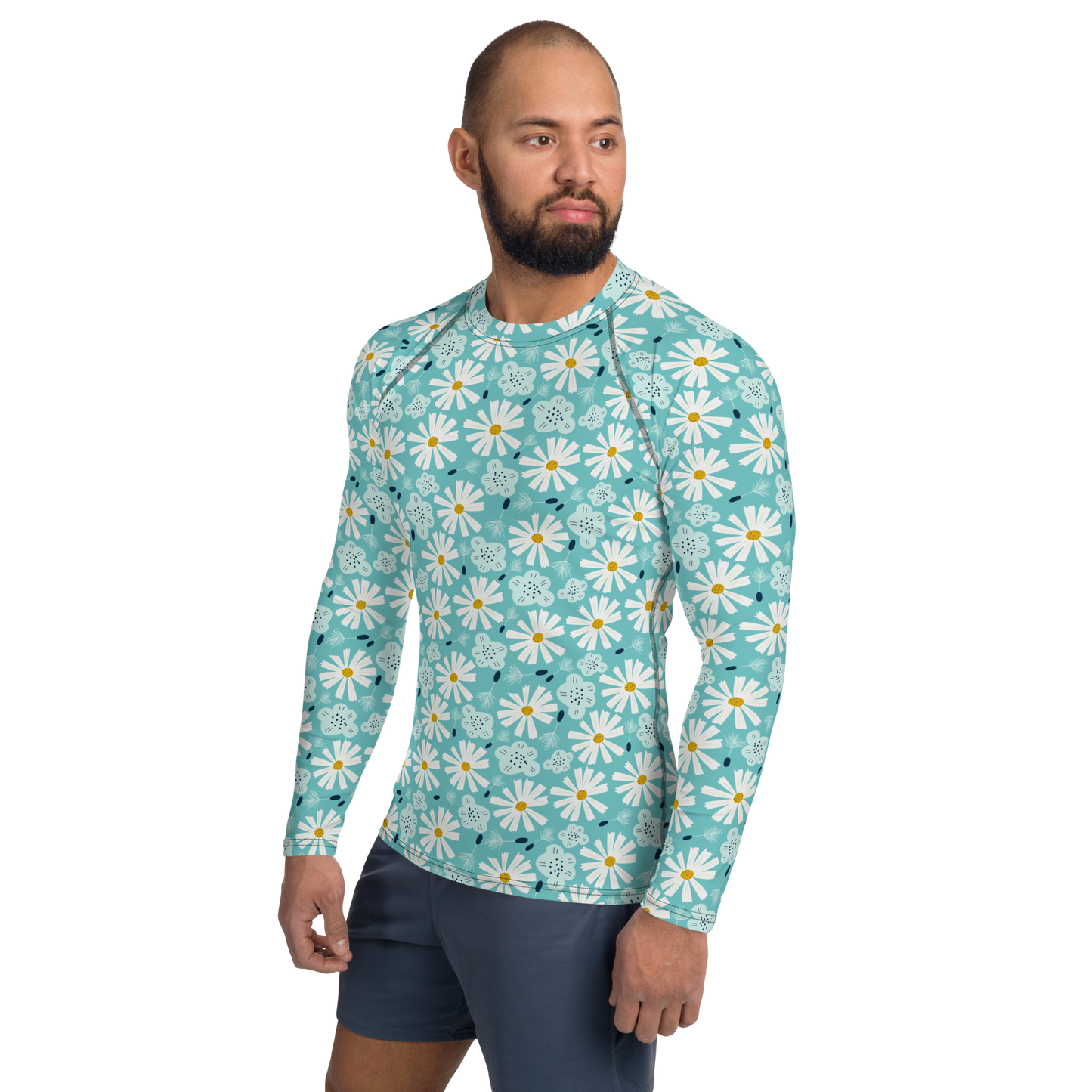 Scandinavian Spring Floral | Seamless Patterns | All-Over Print Men's Rash Guard - #10