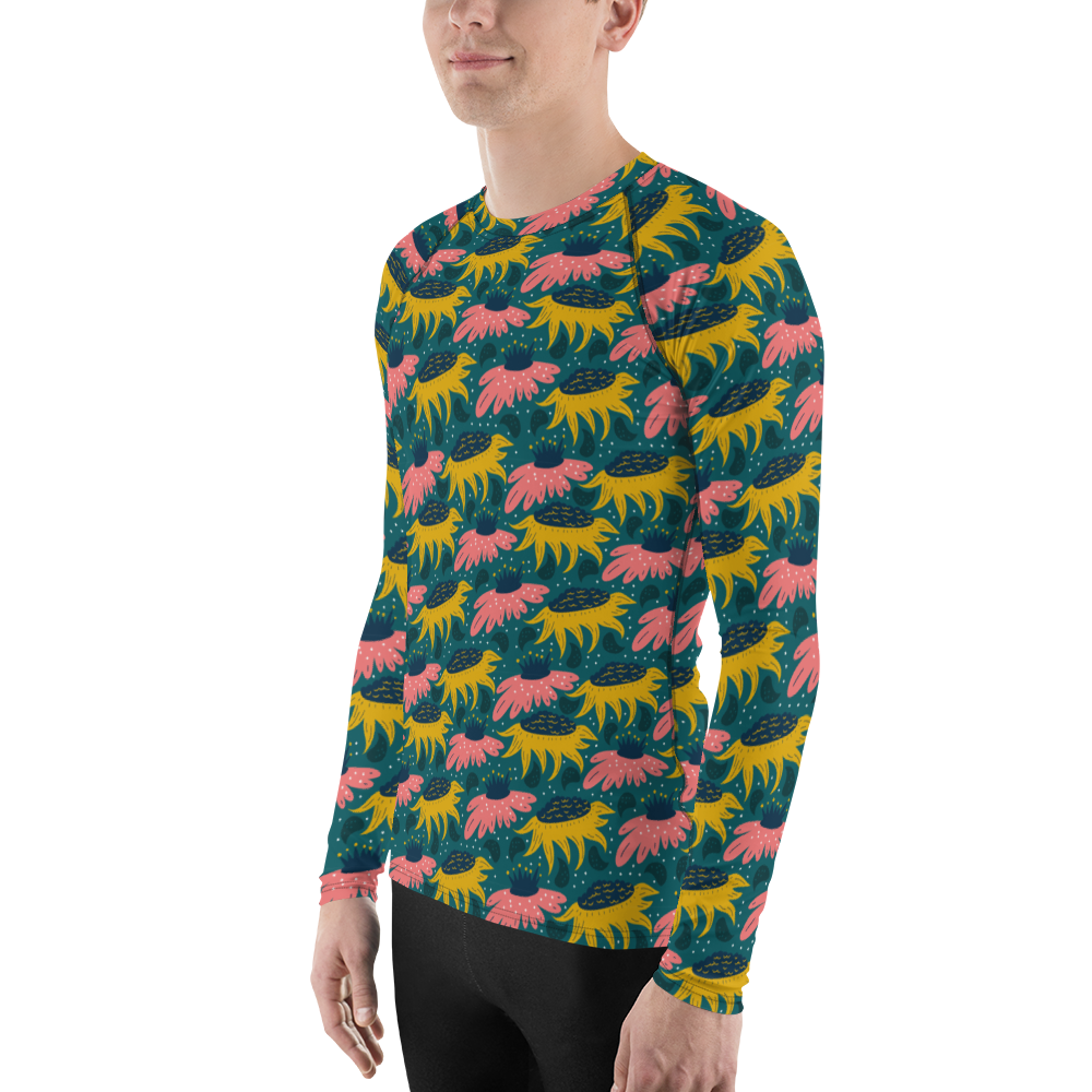 Scandinavian Spring Floral | Seamless Patterns | All-Over Print Men's Rash Guard - #8