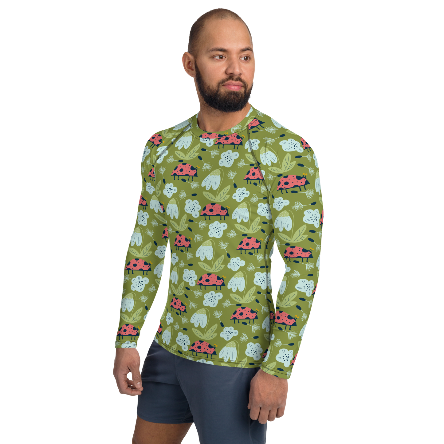 Scandinavian Spring Floral | Seamless Patterns | All-Over Print Men's Rash Guard - #5