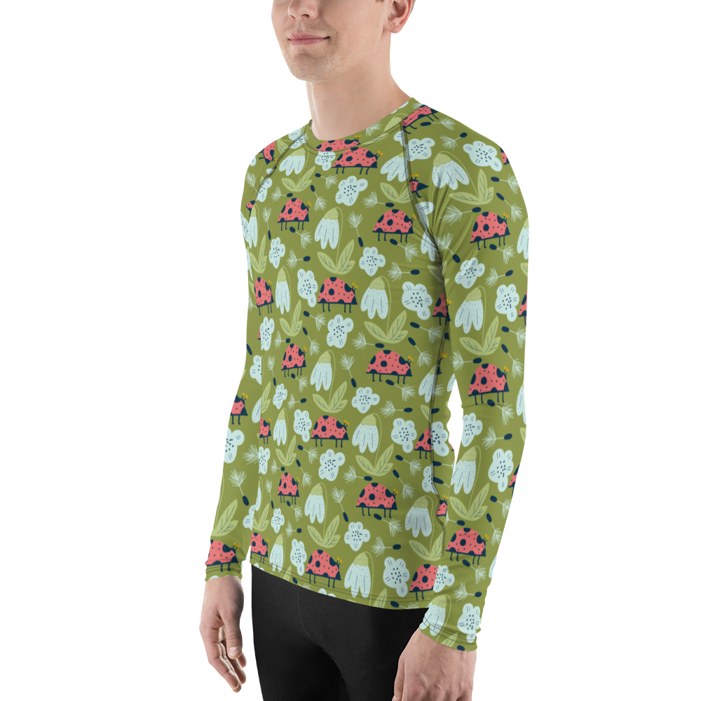 Scandinavian Spring Floral | Seamless Patterns | All-Over Print Men's Rash Guard - #5