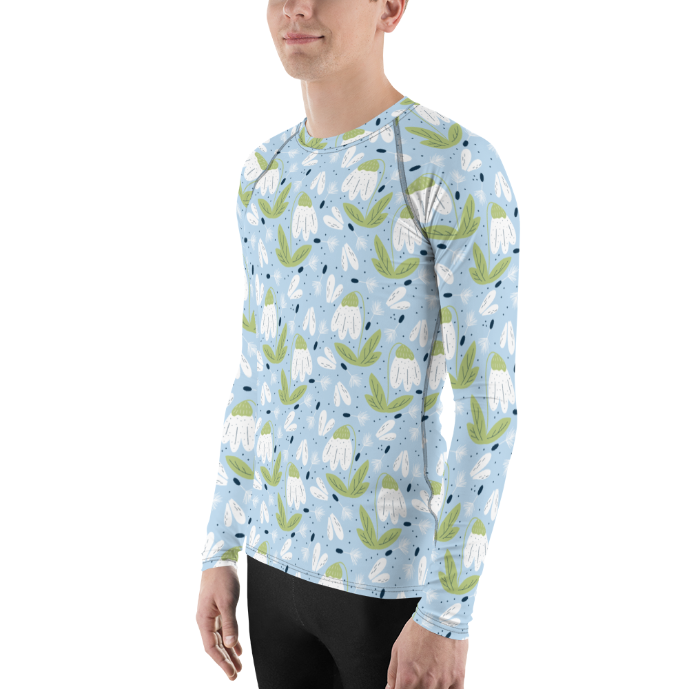 Scandinavian Spring Floral | Seamless Patterns | All-Over Print Men's Rash Guard - #3