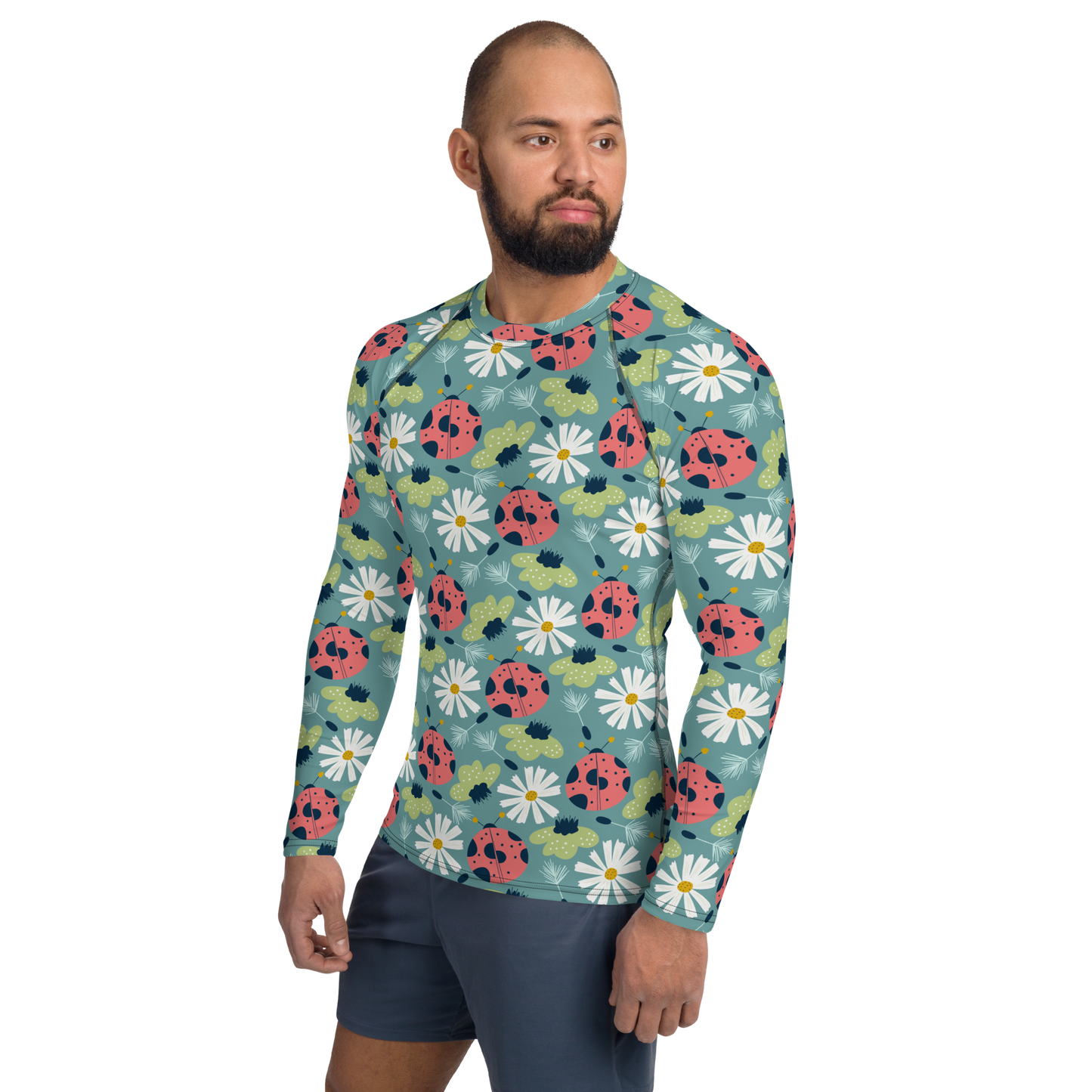 Scandinavian Spring Floral | Seamless Patterns | All-Over Print Men's Rash Guard - #2