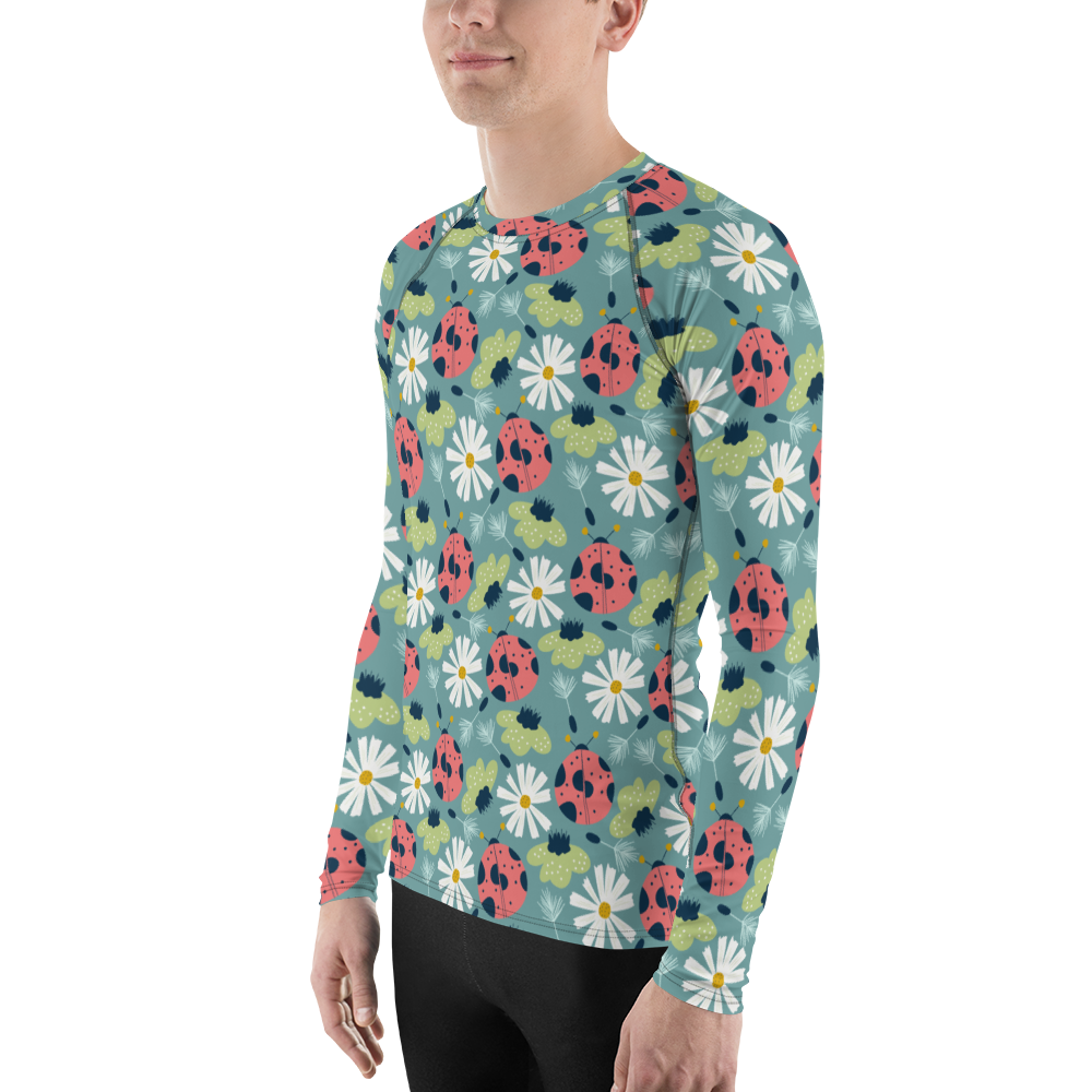 Scandinavian Spring Floral | Seamless Patterns | All-Over Print Men's Rash Guard - #2