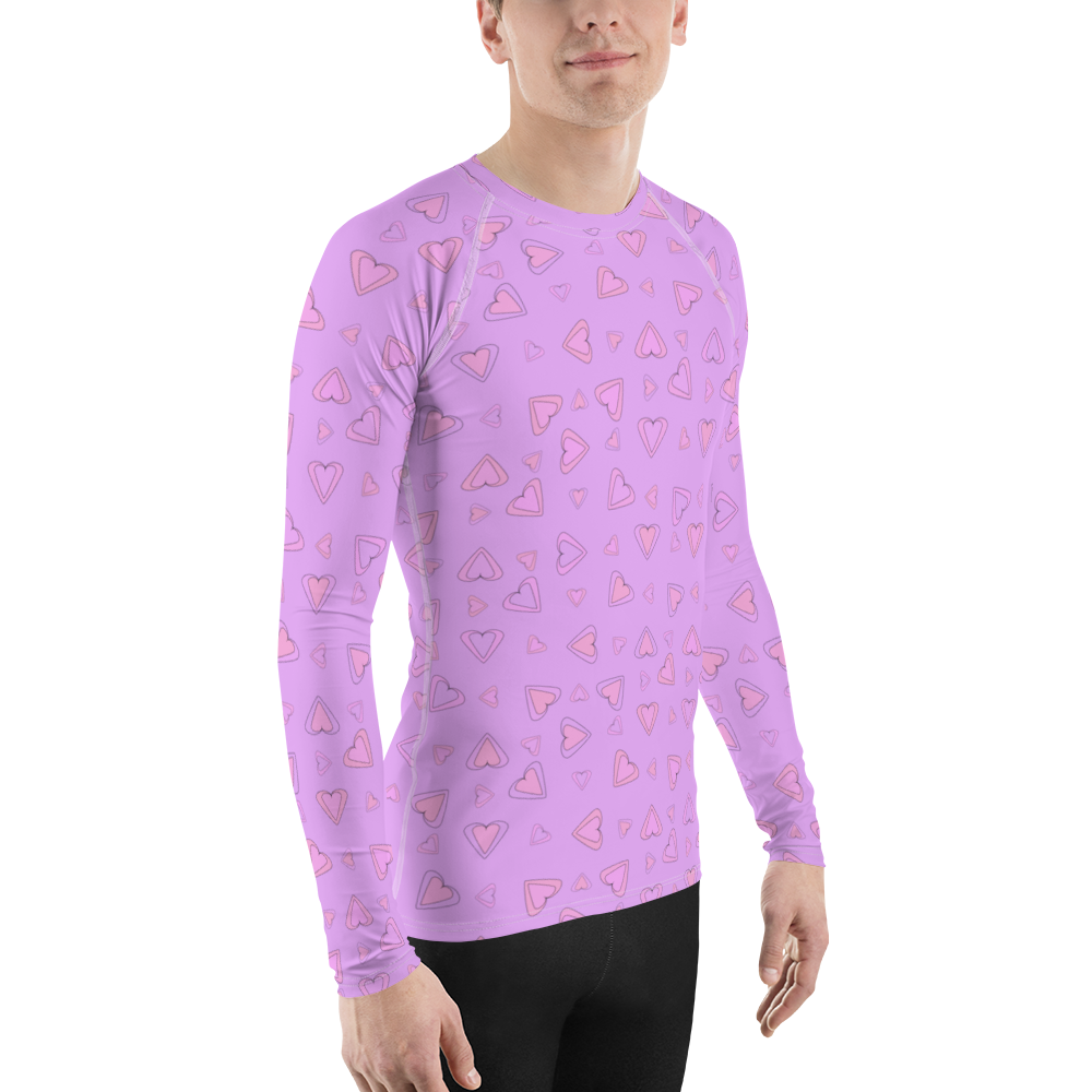 Rainbow Of Hearts | Batch 01 | Seamless Patterns | All-Over Print Men's Rash Guard - #8