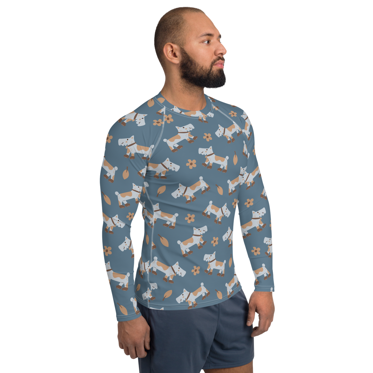 Cozy Dogs | Seamless Patterns | All-Over Print Men's Rash Guard - #2