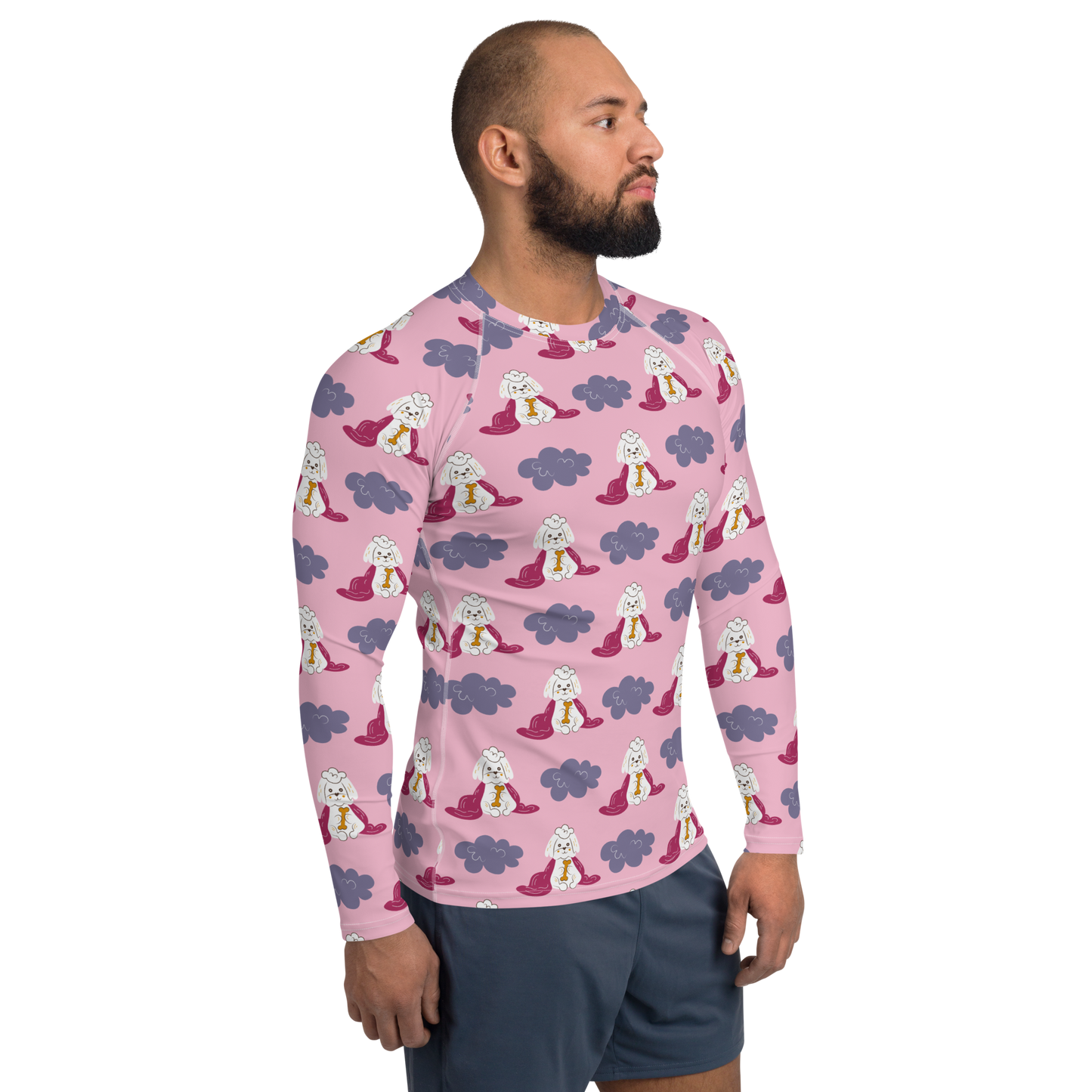 Cozy Dogs | Seamless Patterns | All-Over Print Men's Rash Guard - #10