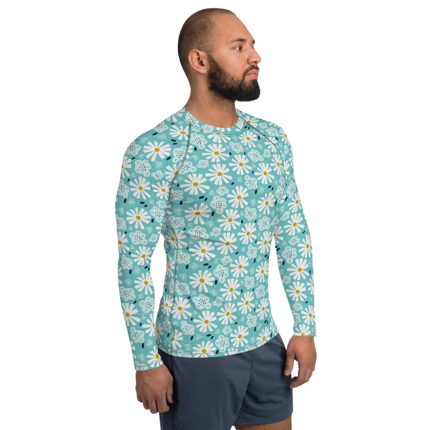 Scandinavian Spring Floral | Seamless Patterns | All-Over Print Men's Rash Guard - #10