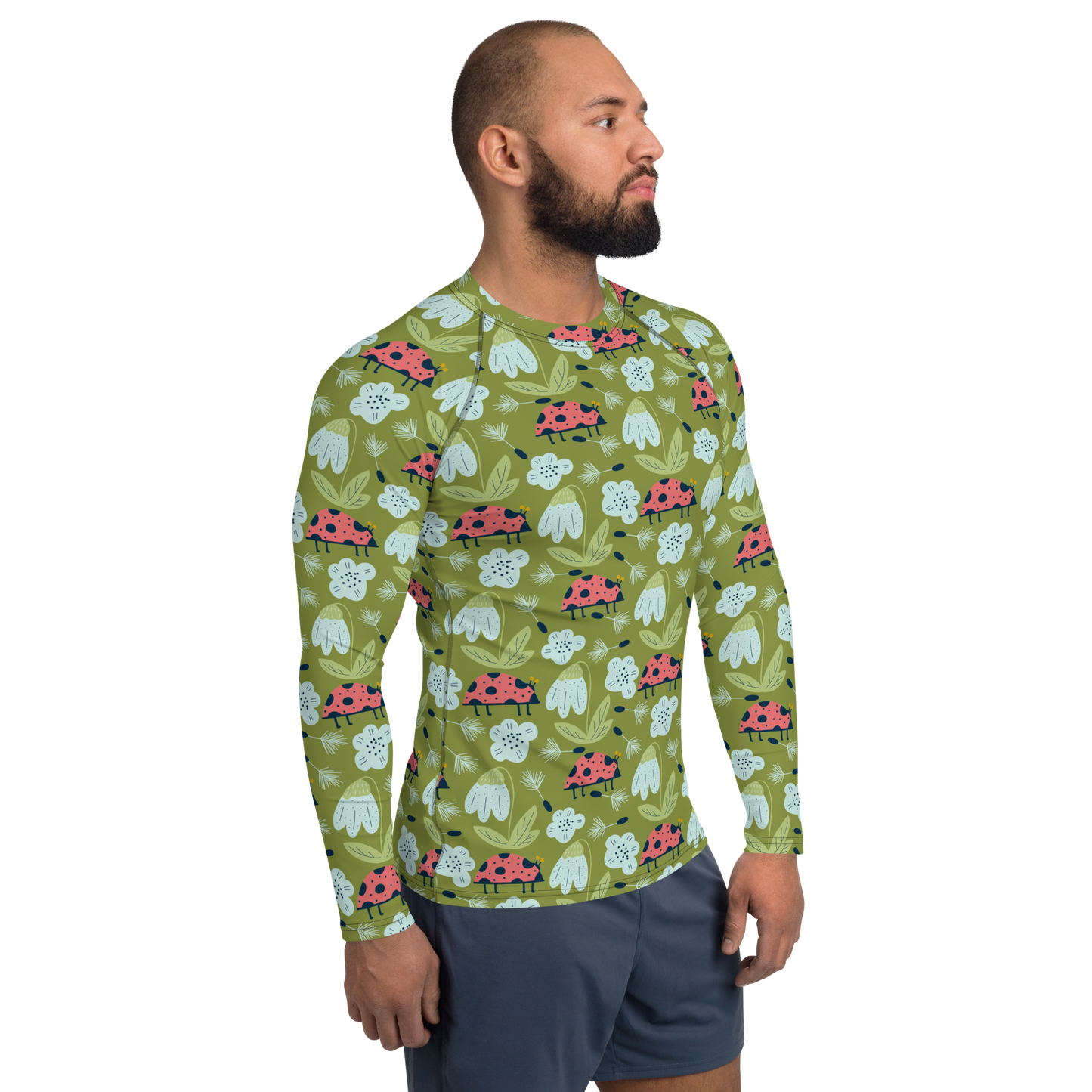 Scandinavian Spring Floral | Seamless Patterns | All-Over Print Men's Rash Guard - #5