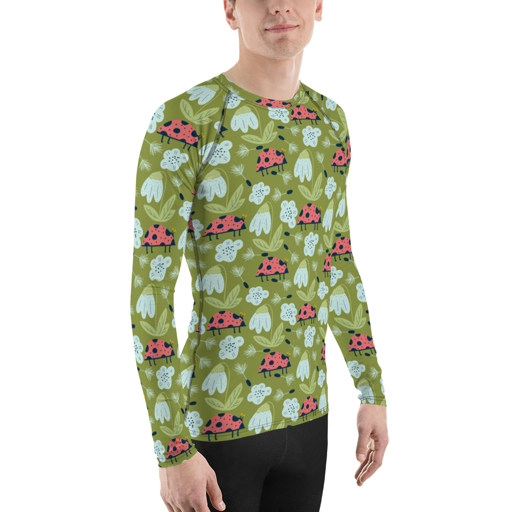 Scandinavian Spring Floral | Seamless Patterns | All-Over Print Men's Rash Guard - #5