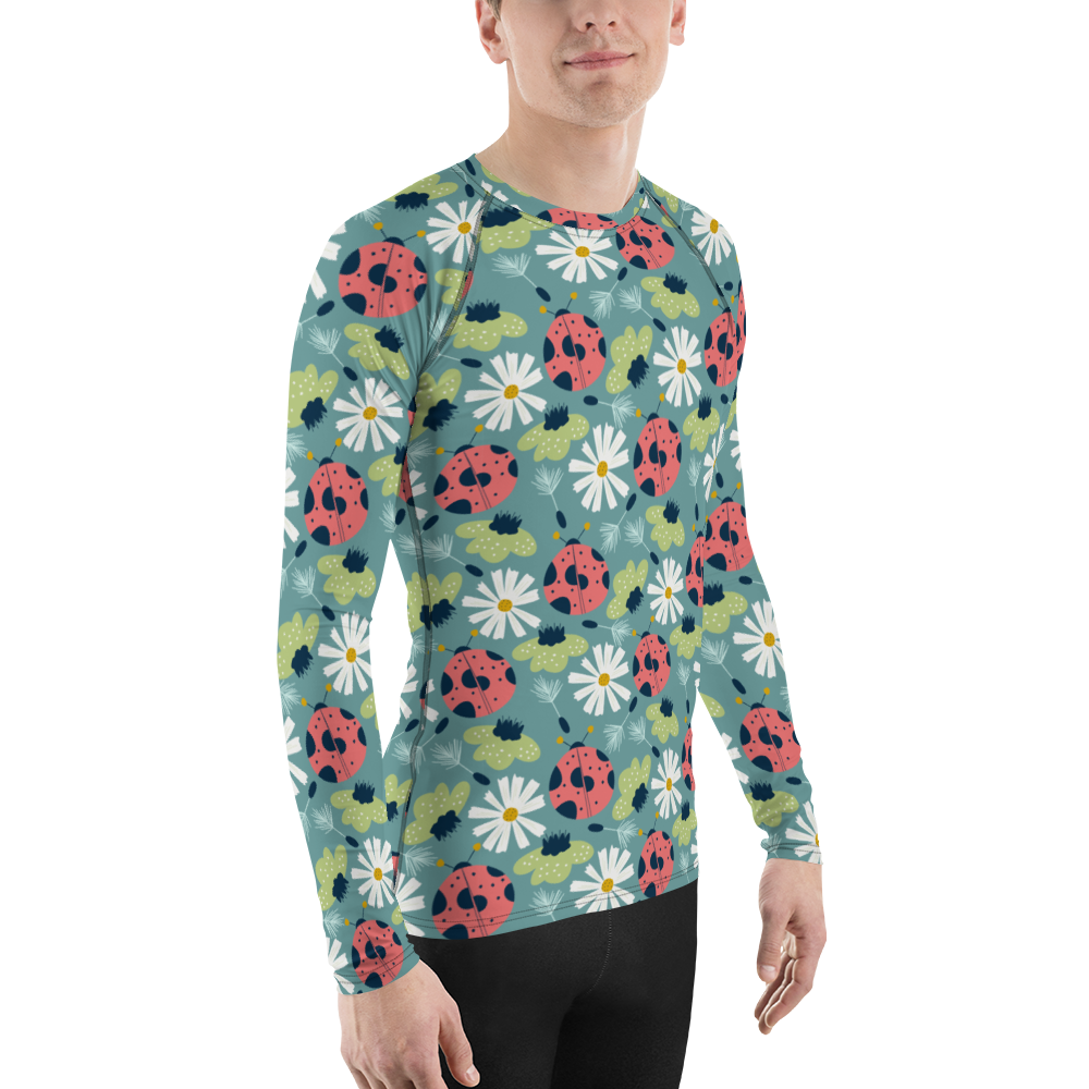 Scandinavian Spring Floral | Seamless Patterns | All-Over Print Men's Rash Guard - #2