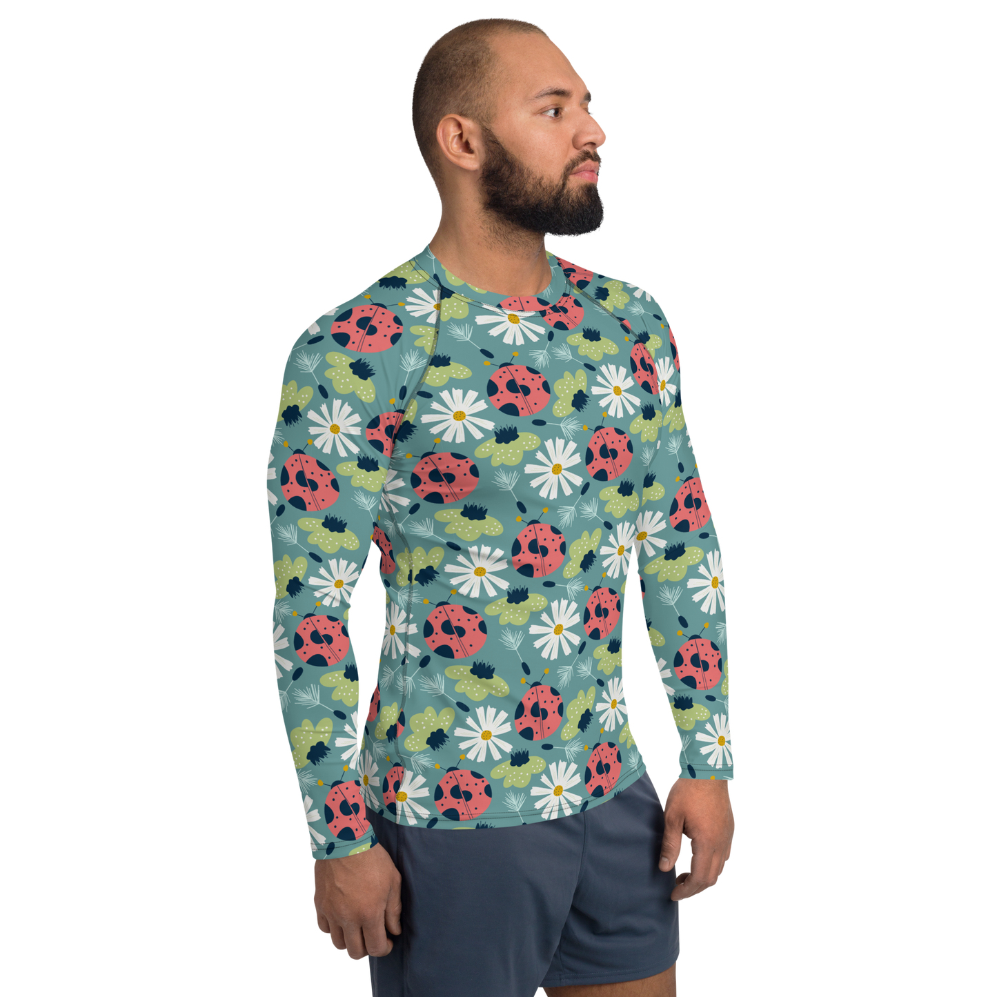 Scandinavian Spring Floral | Seamless Patterns | All-Over Print Men's Rash Guard - #2