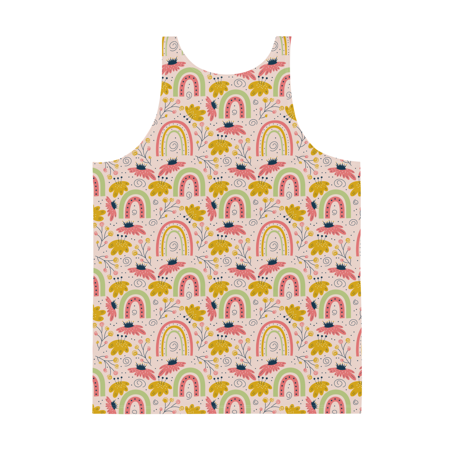 Scandinavian Spring Floral | Seamless Patterns | All-Over Print Men's Tank Top - #7