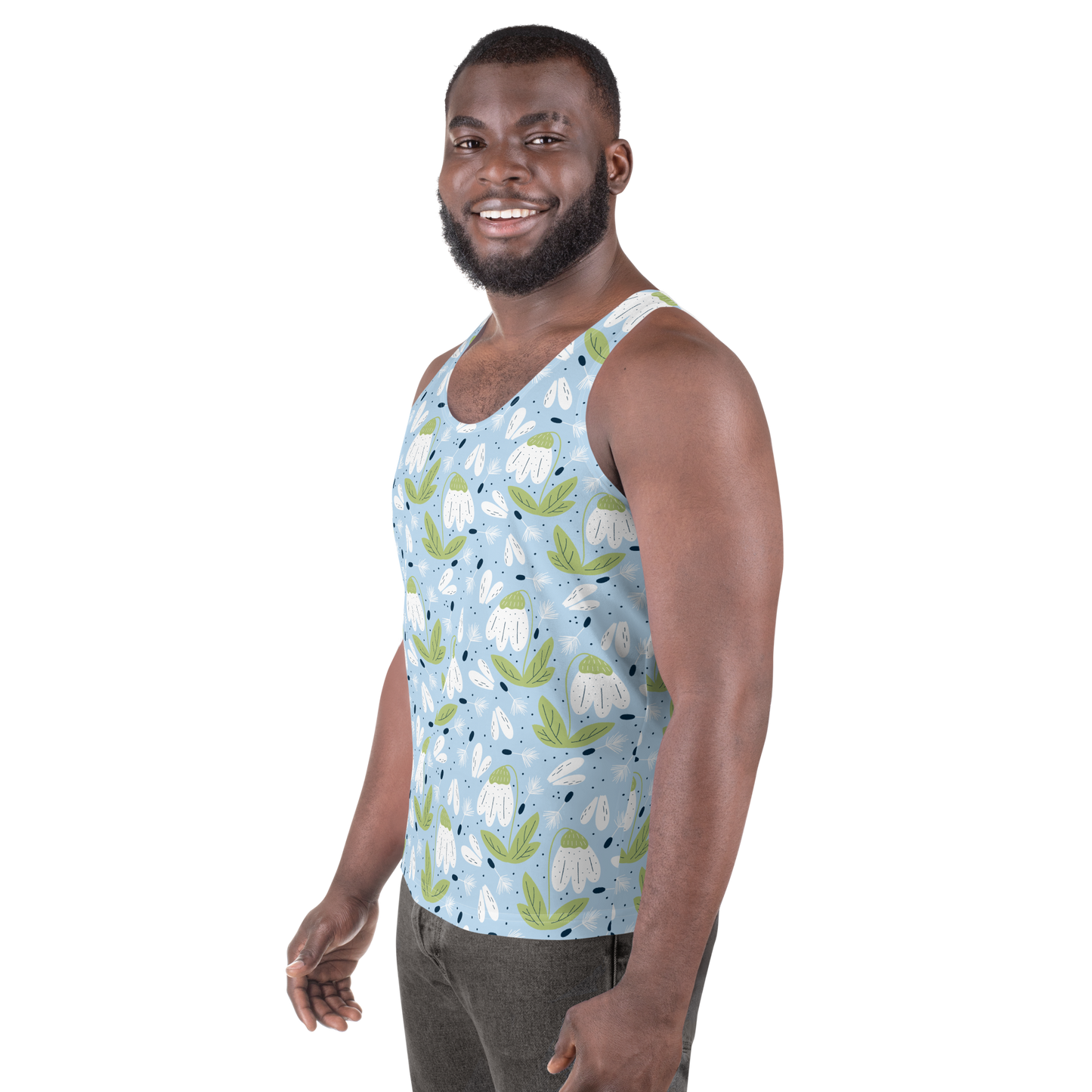 Scandinavian Spring Floral | Seamless Patterns | All-Over Print Men's Tank Top - #3