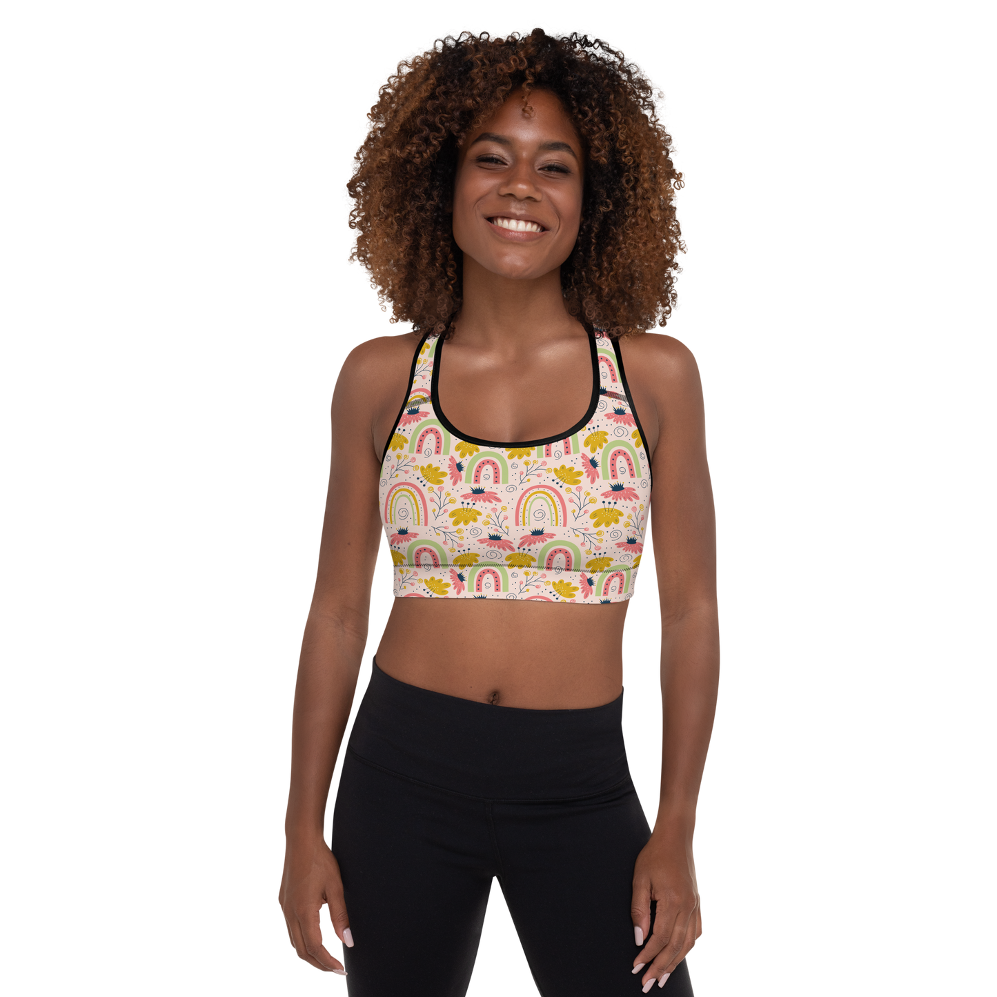 Scandinavian Spring Floral | Seamless Patterns | All-Over Print Padded Sports Bra - #7