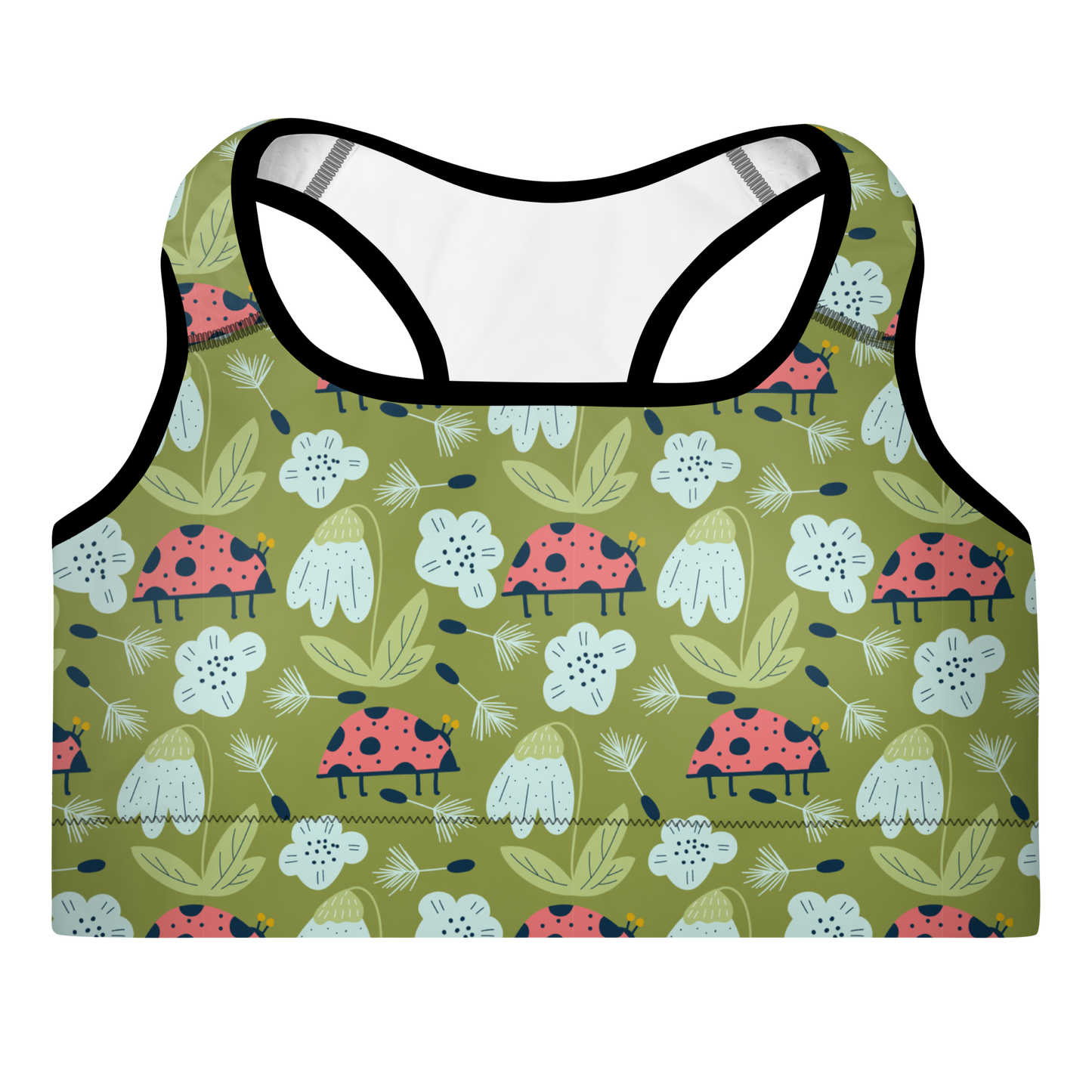 Scandinavian Spring Floral | Seamless Patterns | All-Over Print Padded Sports Bra - #5